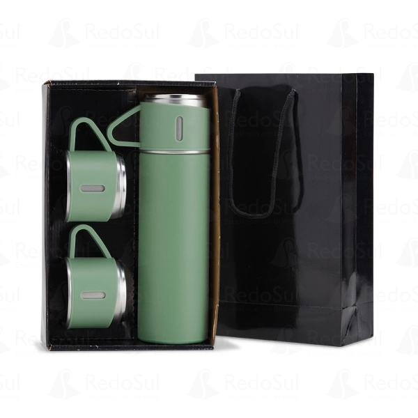 Kit de garrafa térmica personalizado 450 ml com duas tampas extras Kit de garrafa térmica personalizado 450 ml com duas tampas extras